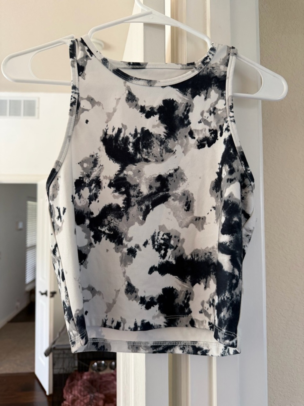 CALIA Women’s Black & White Tie-Dye Tank Top